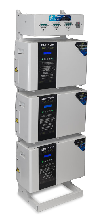 Далее 3-фазный стабилизатор ЭНЕРГОТЕХ TOP-18.